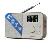 MangoKit SR-L - Radio DAB portatile con Bluetooth 5.3-DAB+, radio FM e Internet con WiFi, podcast, 150 preset, sveglia, radio da cucina con display a colori, alimentazione a corrente o a batteria