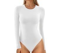 MANGOPOP Girocollo Manica Lunga Body Per Le Donne Casual T Shirt Body Suit Basic Slim Fit Casual Top