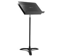 MANHASSET - 4901 LEGGIO DA ORCHESTRA, Leggio per Direttore d'Orchestra, Piastra di Appoggio e Asta in Alluminio, Tubo Scorrevole Cromato,Base Acciaio, Colore Nero
