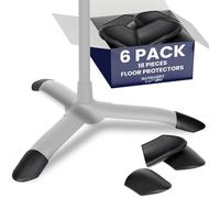 Manhasset Protettori per pavimento modello 1700 per leggio (confezione da 6), set di 3 tappi in vinile per confezione, prevenire graffi su pavimenti in legno e piastrelle, Made in USA