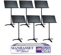 MANHASSET - Symphony Stand 48 - Leggio per orchestra - Nero - Pacco da 6
