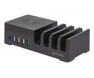 Manhattan 102230 Stazione di ricarica Qi Quick 3A USB-C 55W