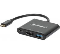 Manhattan 130622 replicatore di porte e docking station per notebook Cablato USB 3.2 Gen 1 [3.1 Gen 1] Type-C Nero (USB-C Dock: NEW
