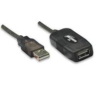 Manhattan 150248 cavo USB 10 m USB 2.0 USB A Nero (USB-A CABLE 10M MALE/FEMALE- - 480MBPS [USB 2.0] EXTENSION BLCK)