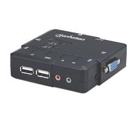 Manhattan 151252 Nero switch per keyboard-video-mouse (kvm)