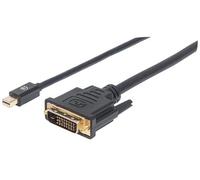 Manhattan 152150 cavo e adattatore video 1,8 m Mini DisplayPort DVI-D Nero NEW
