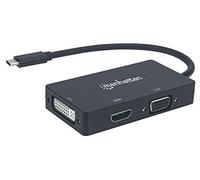 Manhattan Convertitore Audio Video USB-C™ 3-in-1 Multiporta HDMI DVI VGA