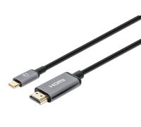 Manhattan 153607 Cavo Adattatore da USB-C a HDMI 4K@60Hz 2m Nero