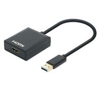 Manhattan 153690 Adattatore USB-A a HDMI Full HD 1080p Nero