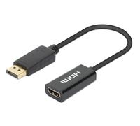 Manhattan 153713 Adattatore Attivo DisplayPort a HDMI 4K@60Hz Nero