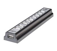 Manhattan 161572 hub di interfaccia USB 2.0 480 Mbit/s Nero, Argento