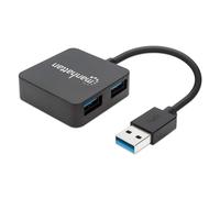 Manhattan 162296 hub di interfaccia USB 3.2 Gen 1 (3.1 Gen 1) Type-A 5000 Mbit/s Nero NEW