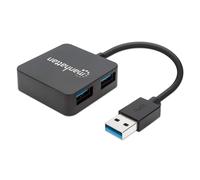 Manhattan 162296 hub di interfaccia USB 3.2 Gen 1 (3.1 Gen 1) Type-A 5000 Mbit/s Nero