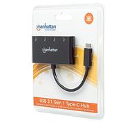 Manhattan 162746 hub di interfaccia USB 3.2 Gen 1 (3.1 Gen 1) Type-C 5000 Mbit/s Nero