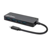 Manhattan 164924 hub di interfaccia USB 3.2 Gen 1 [3.1 Gen 1] Type-C 5000 Mbit/s Nero (USB-C DOCK/HUB 4-PORT- - 4X USB-A USB 3. NEW