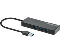 Manhattan 168403 hub di interfaccia USB 3.2 Gen 1 [3.1 Gen 1] Type-A 5000 Mbit/s Nero (USB-A Dock,7x USB-A USB 3.0)