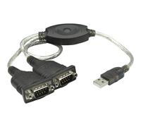 Manhattan 174947 Cavo Seriale, USB 1.1 [2x Spina SUB-D a 9 poli - 1x Spina A U