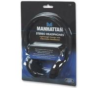 Manhattan 177481 On Ear cuffia auricolare via cavo Nero