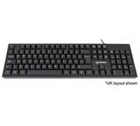 Manhattan 179324-UK tastiera Casa USB QWERTY Inglese UK Nero (Keyboard UK USB Wired, Standard Qwerty layout, Black, Full Size K