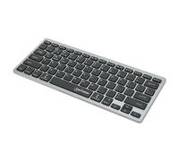 Manhattan 180559 Mini Tastiera Wireless Dual-Mode Ultra Sottile 78 Tasti Nero/Argento