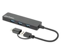 Manhattan Hub USB 3.2 Gen1 4 Porte Combo USB-A e USB-C™