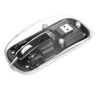 Manhattan 190268 Mouse Ottico Wireless 800-1600 dpi con Micro Ricevitore USB Nero Trasparente Nero