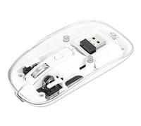 Manhattan 190275 Mouse Ottico Wireless 800-1600 dpi con Micro Ricevitore USB Bianco Trasparente Bianco