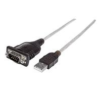 Manhattan 205153 - Adattatore cavo adattatore per (RS-232 USB 2.0-A maschio/maschio, 0,45 m, Windows 2000/XP/Vista/7)