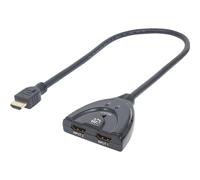 Manhattan 207416 2 Porte Switch HDMI Display a LED , Predisposto alla riproduz