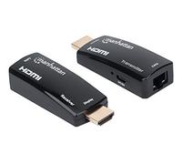 Manhattan 207539 moltiplicatore AV Trasmettitore e ricevitore AV Nero (HDMI OVER ETHERNET EXTENDER KIT - -1080P/60HZ TO 60M OVER CAT6 CBL)