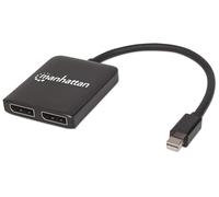 Manhattan 207775 Splitter Hub Mini DisplayPort a 2 Porte DisplayPort con MST Nero