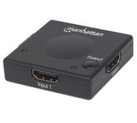 Manhattan 207911 HDMI video switch - Video Switches (HDMI, 1.3b, Black, Plastic, 5 m, 480i,480p,576i,576p,720p,1080i,1080p)