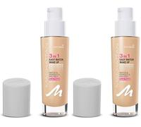 Manhattan 3 in 1 Easy Match Make Up - Fondotinta Liquido Coprente Soft Beige - Vasetto - 30 ml - SPF 20 - Adatto per Pelli Chiare (Confezione da 2)