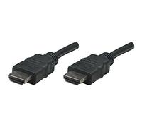 Manhattan 306133 - Cavo HDMI ad alta velocità, da maschio a maschio, schermato, 5 m, colore: Nero