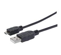 Manhattan 307178 cavo USB 1,8 m USB 2.0 USB A Micro-USB B Nero