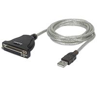 Manhattan 336581 - Cavo di collegamento [1 spina USB 1.1 A-1 presa D-SUB a 25 poli]