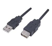 Manhattan 338653-CG Cavo USB USB 2.0 Spina USB-A, Presa USB-A 1.80 m Nero conta