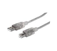 Manhattan Cavo USB Argento Trasparente Argento 5 m Silber