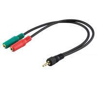 Manhattan ICOC 11-SB-HP 0.15m 3.5mm 3.5mm Nero cavo audio
