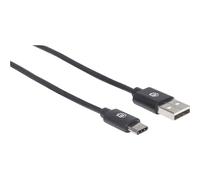 Manhattan Cavo USB 354929 – USB A maschio a USB‑C maschio, 2 m, USB 2.0, nero