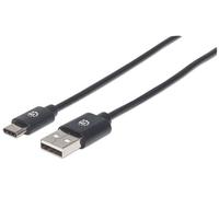 Manhattan 354936 cavo USB USB 2.0 3 m USB C USB A Nero