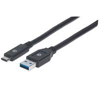 Manhattan Cavo USB 3.1 Gen1 Tipo A maschio a USB-C maschio 3 m Nero