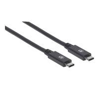 Manhattan 355223 Cavo USB USB 3.2 Gen1 Spina USB-C®, Spina USB-C® 1.00 m Nero c