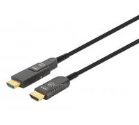 Manhattan 355520 Cavo HDMI Attivo in Fibra Ottica con Connettore Staccabile 30m Nero
