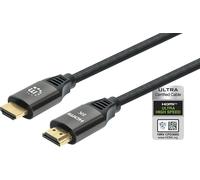 Manhattan 355933 HDMI Cable with Ethernet High Speed Certified 8K@60Hz 1m Black