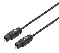 MANHATTAN 356060 CABLE DE FIBRA OPTICA 1 M TOSLINK NEGRO