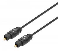 Manhattan 356091 cavo a fibra ottica 5 m TOSLINK Nero NEW
