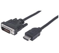 Manhattan 372503 cavo e adattatore video 1,8 m HDMI DVI-D Nero