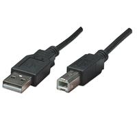 Manhattan 374507 cavo USB USB 2.0 0,5 m USB A USB B Nero (USB-A TO USB-B CABLE 0.5M- - MALE/MALE 480MBPS [USB 2.0] BLCK) NEW