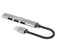 Manhattan 4 Port USB-A Hub 3 x 480 Mbit/s 1 x Gbit/s USB-A Male (Manhattan)